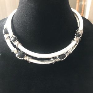 Silver tone necklace